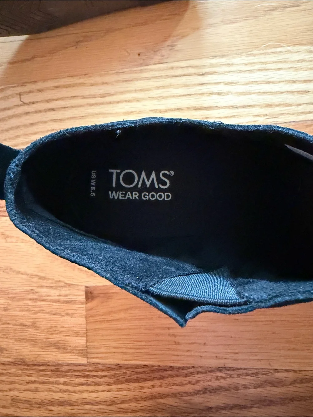 Toms Wear Good Black Suede Wedge Booties